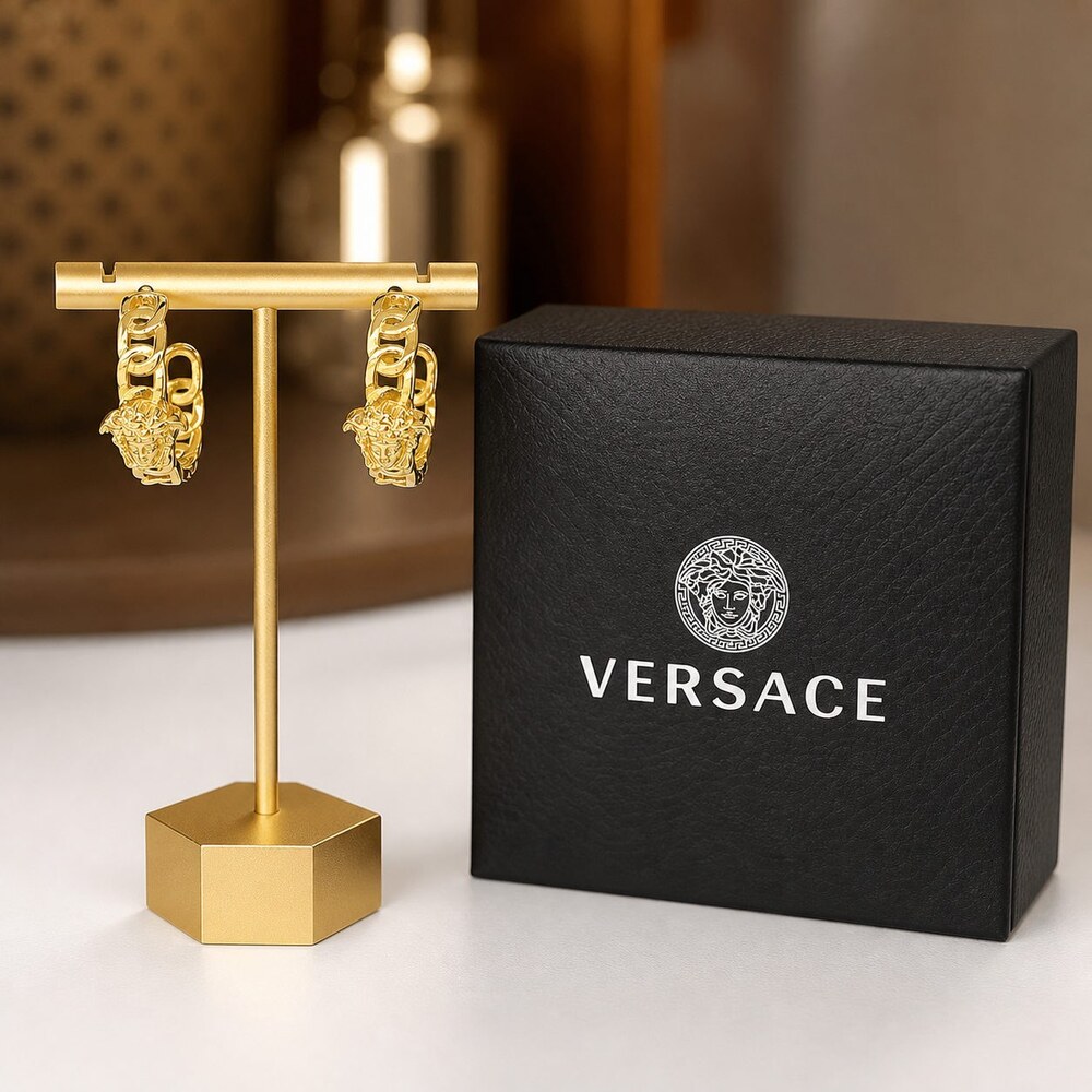 Versace Bold Statement Earrings Style 10 | New with Box - Picture 4 of 9